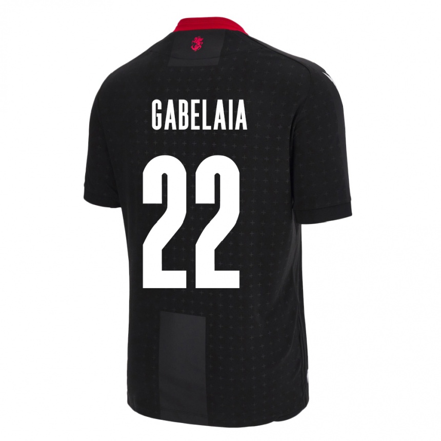 Kids Football Georgia Svetalna Gabelaia #22 Black Away Jersey 24-26 T-Shirt