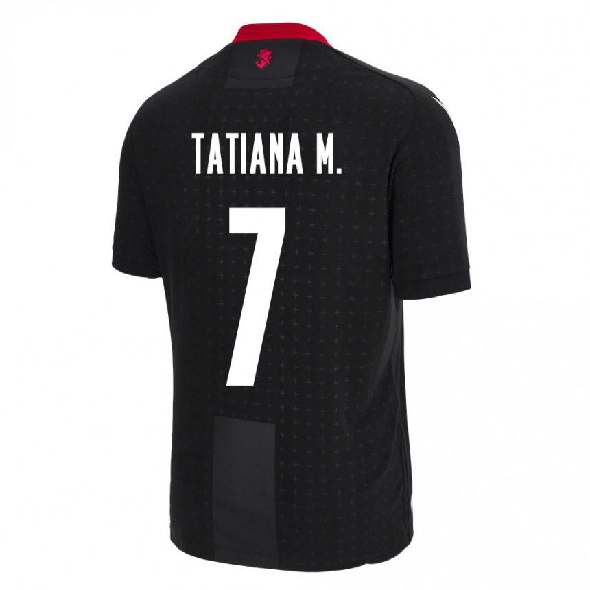 Kids Football Georgia Tatiana Matveeva #7 Black Away Jersey 24-26 T-Shirt