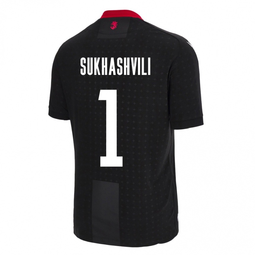 Kids Football Georgia Teona Sukhashvili #1 Black Away Jersey 24-26 T-Shirt