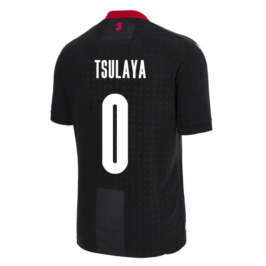 Kids Football Georgia Ana Tsulaya #0 Black Away Jersey 24-26 T-Shirt