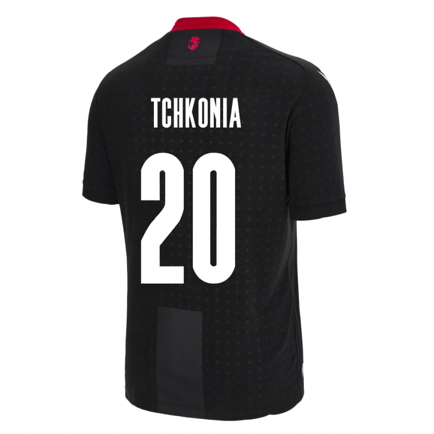 Kids Football Georgia Khatia Tchkonia #20 Black Away Jersey 24-26 T-Shirt