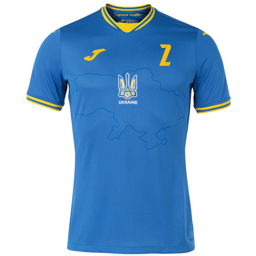 Kids Football Ukraine Iryna Podolska #2 Blue Away Jersey 24-26 T-Shirt