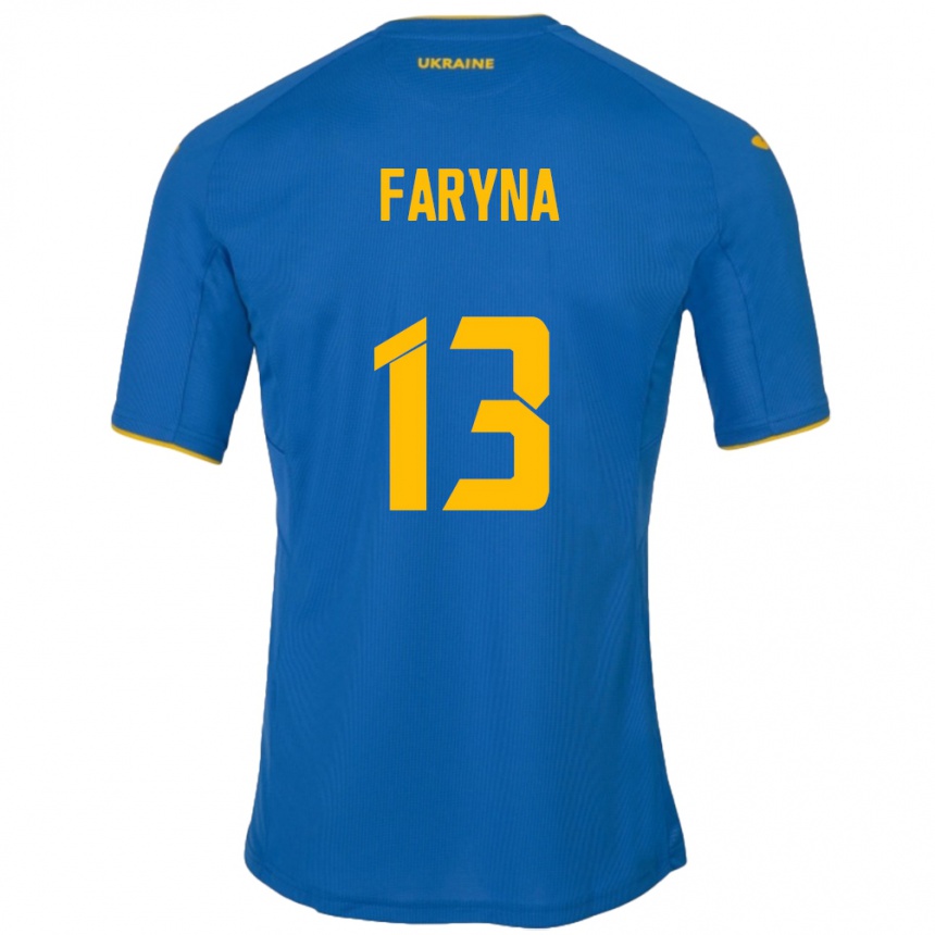 Kids Football Ukraine Maryan Faryna #13 Blue Away Jersey 24-26 T-Shirt