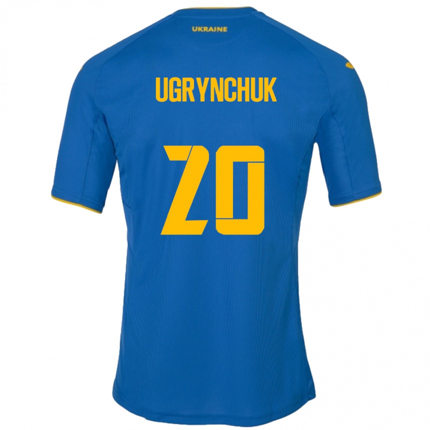 Kids Football Ukraine Artem Ugrynchuk #20 Blue Away Jersey 24-26 T-Shirt