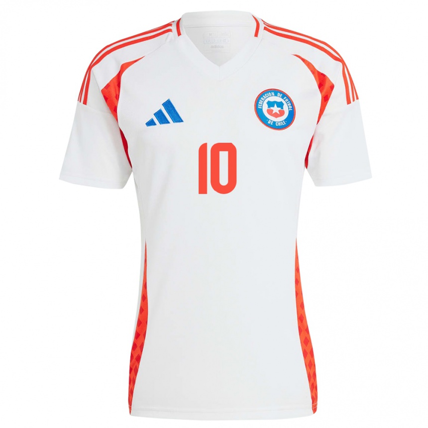 Kids Football Chile Yanara Aedo #10 White Away Jersey 24-26 T-Shirt