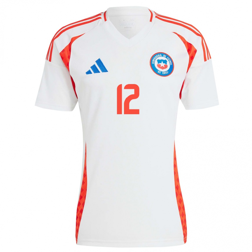 Kids Football Chile Gabriel Arias #12 White Away Jersey 24-26 T-Shirt