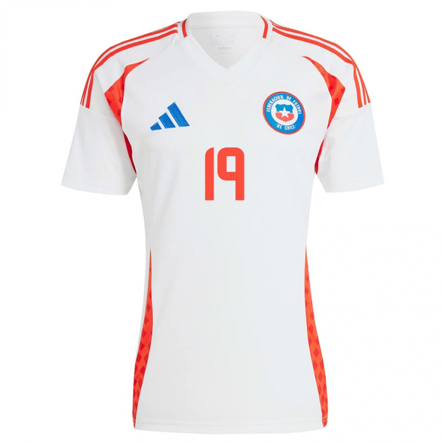 Kids Football Chile Llanka Groff #19 White Away Jersey 24-26 T-Shirt