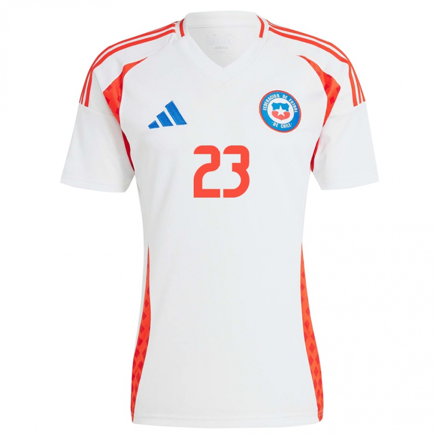 Kids Football Chile Ryann Torrero #23 White Away Jersey 24-26 T-Shirt