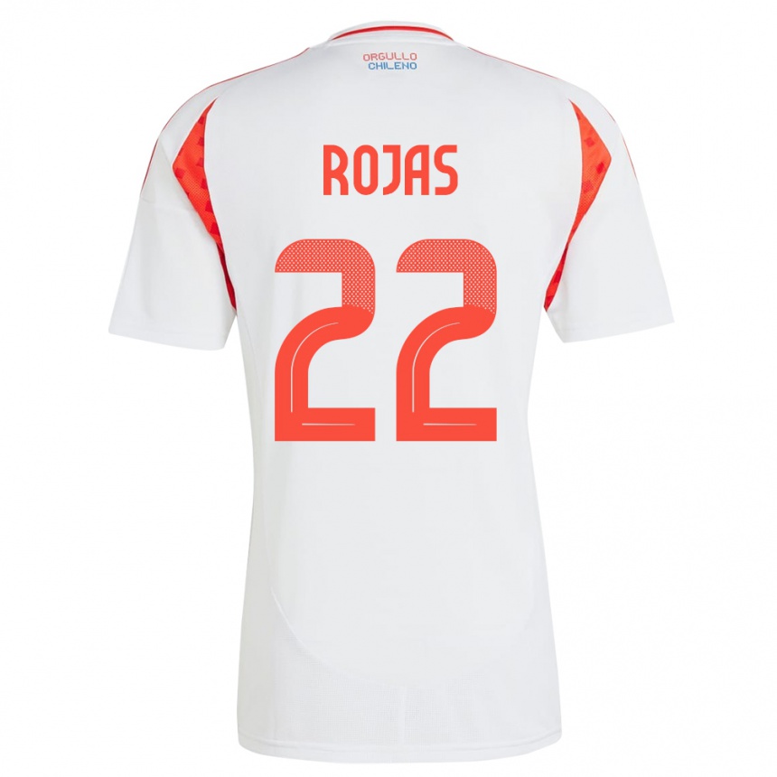 Kids Football Chile Jeyson Rojas #22 White Away Jersey 24-26 T-Shirt