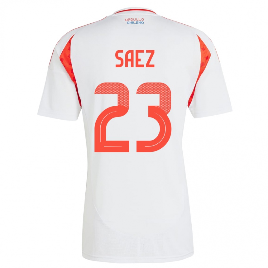 Kids Football Chile Ignacio Sáez #23 White Away Jersey 24-26 T-Shirt