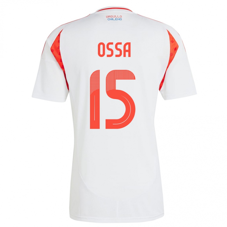 Kids Football Chile Diego Ossa #15 White Away Jersey 24-26 T-Shirt