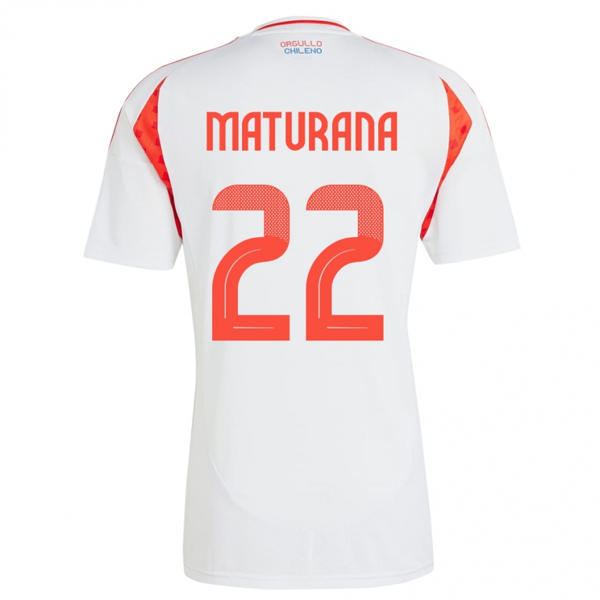 Kids Football Chile Martín Maturana #22 White Away Jersey 24-26 T-Shirt