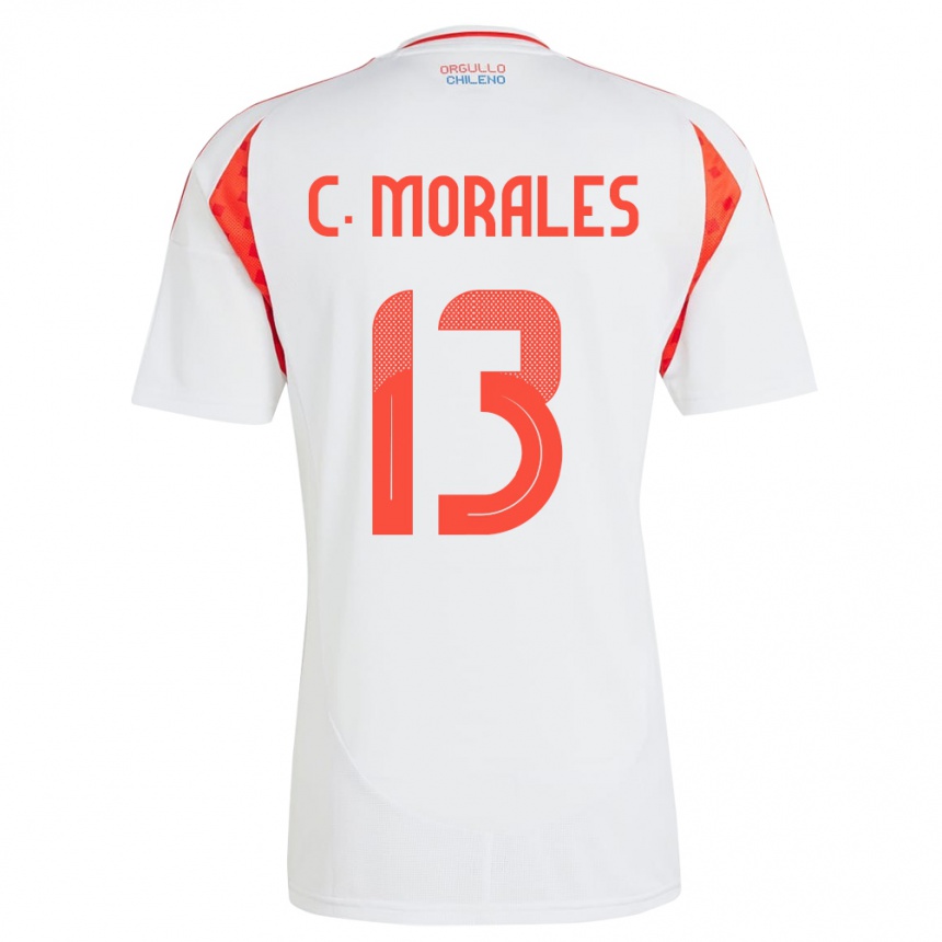 Kids Football Chile Cristián Morales #13 White Away Jersey 24-26 T-Shirt