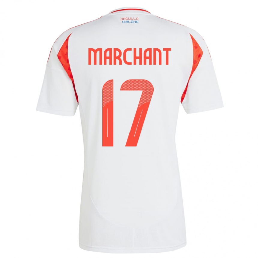 Kids Football Chile Francisco Marchant #17 White Away Jersey 24-26 T-Shirt