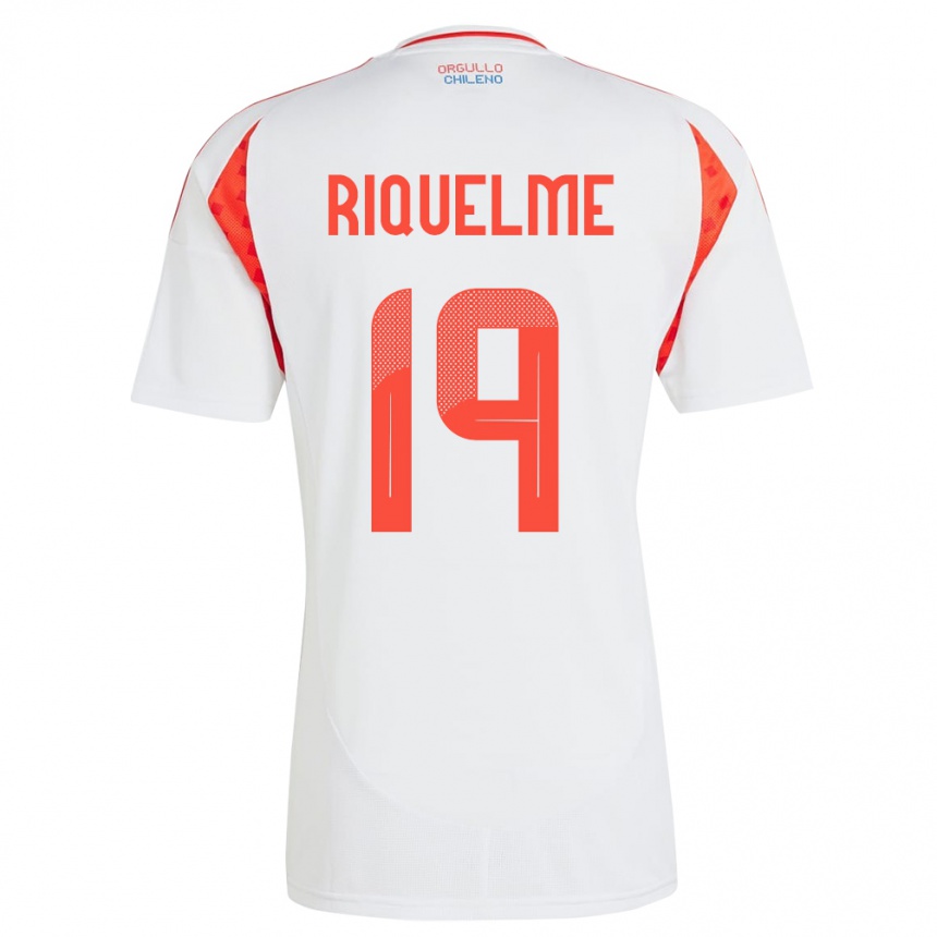 Kids Football Chile Benjamín Riquelme #19 White Away Jersey 24-26 T-Shirt