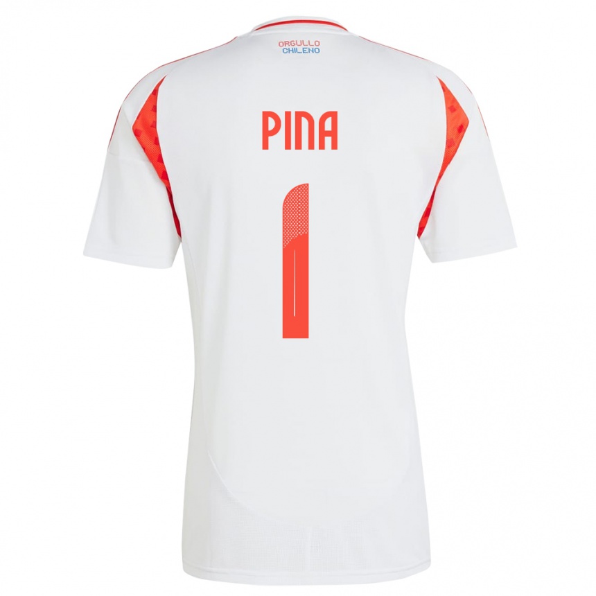 Kids Football Chile Cristóbal Piña #1 White Away Jersey 24-26 T-Shirt