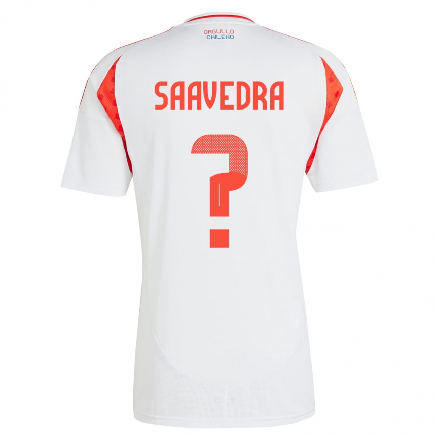 Kids Football Chile Danilo Saavedra #0 White Away Jersey 24-26 T-Shirt