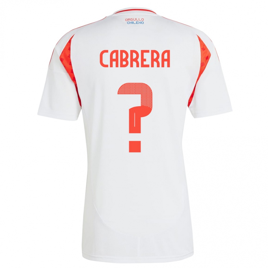 Kids Football Chile Vicente Cabrera #0 White Away Jersey 24-26 T-Shirt