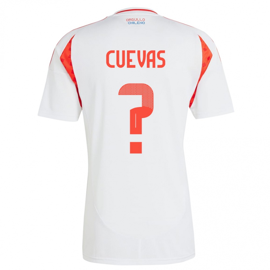 Kids Football Chile Yastin Cuevas #0 White Away Jersey 24-26 T-Shirt