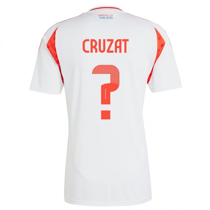 Kids Football Chile Ignacio Cruzat #0 White Away Jersey 24-26 T-Shirt