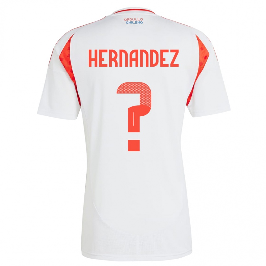 Kids Football Chile Camilo Hernández #0 White Away Jersey 24-26 T-Shirt