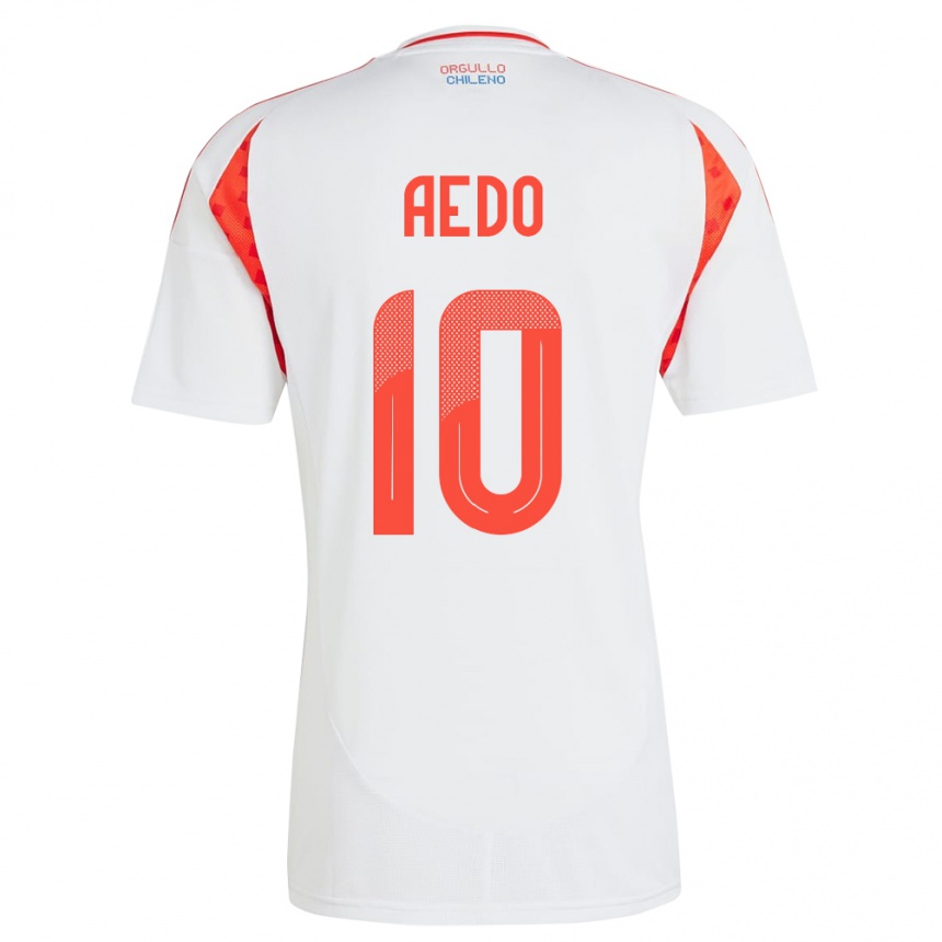 Kids Football Chile Yanara Aedo #10 White Away Jersey 24-26 T-Shirt