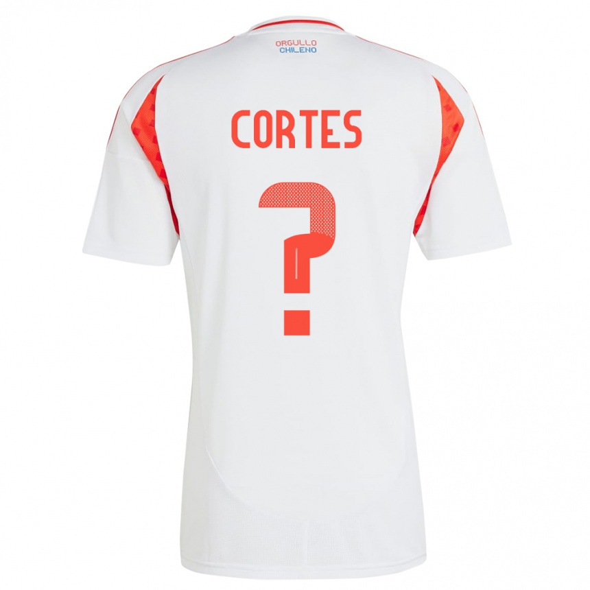 Kids Football Chile Millaray Cortés #0 White Away Jersey 24-26 T-Shirt