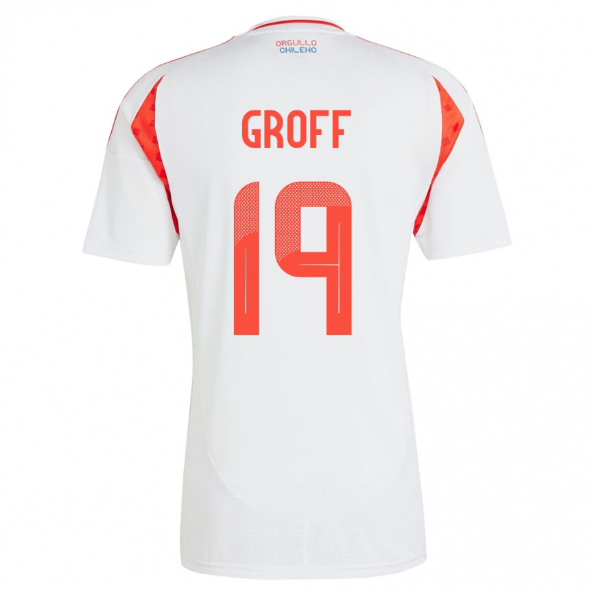 Kids Football Chile Llanka Groff #19 White Away Jersey 24-26 T-Shirt