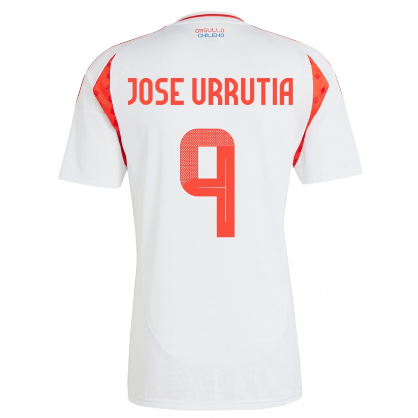 Kids Football Chile María José Urrutia #9 White Away Jersey 24-26 T-Shirt