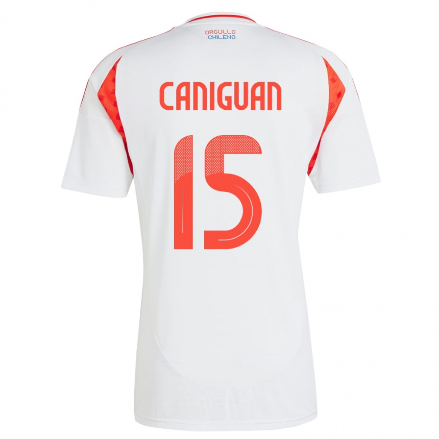 Kids Football Chile Franchesca Caniguán #15 White Away Jersey 24-26 T-Shirt