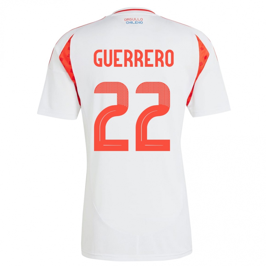 Kids Football Chile Kathalina Guerrero #22 White Away Jersey 24-26 T-Shirt