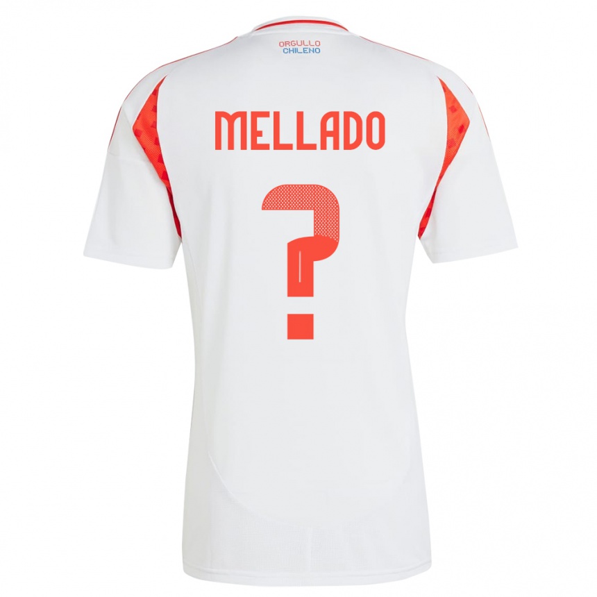 Kids Football Chile Catalina Mellado #0 White Away Jersey 24-26 T-Shirt