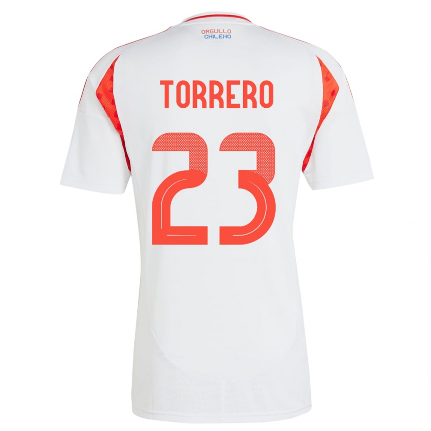 Kids Football Chile Ryann Torrero #23 White Away Jersey 24-26 T-Shirt