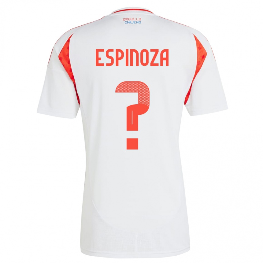 Kids Football Chile Gali Espinoza #0 White Away Jersey 24-26 T-Shirt