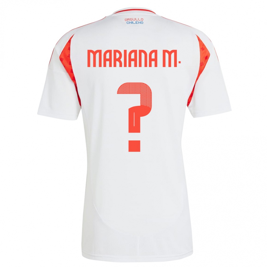 Kids Football Chile Mariana Morales #0 White Away Jersey 24-26 T-Shirt