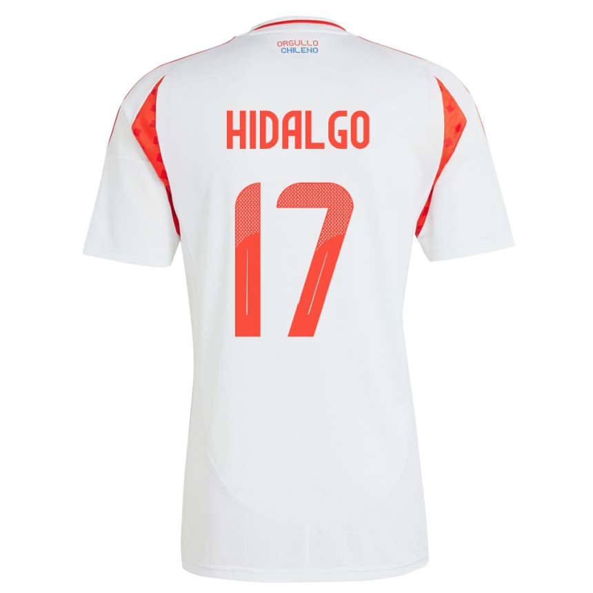 Kids Football Chile Fernanda Hidalgo #17 White Away Jersey 24-26 T-Shirt