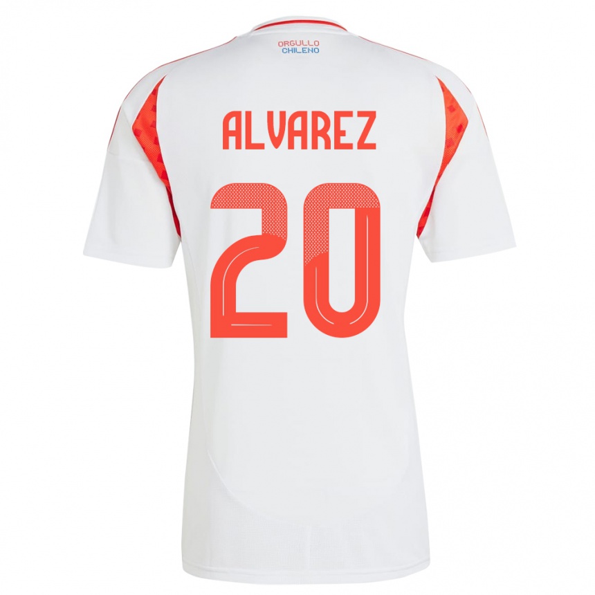 Kids Football Chile Anaís Álvarez #20 White Away Jersey 24-26 T-Shirt