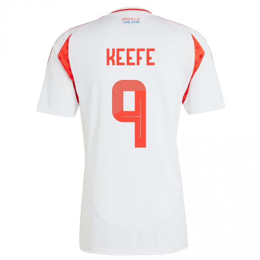 Kids Football Chile Sonya Keefe #9 White Away Jersey 24-26 T-Shirt