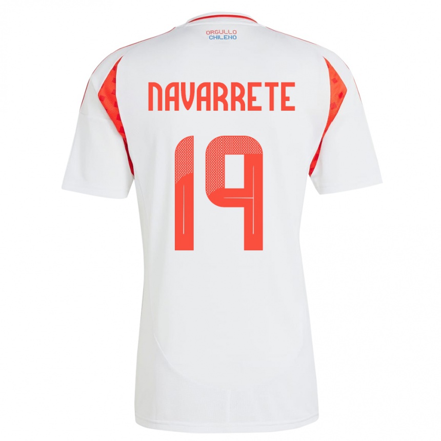 Kids Football Chile Valentina Navarrete #19 White Away Jersey 24-26 T-Shirt