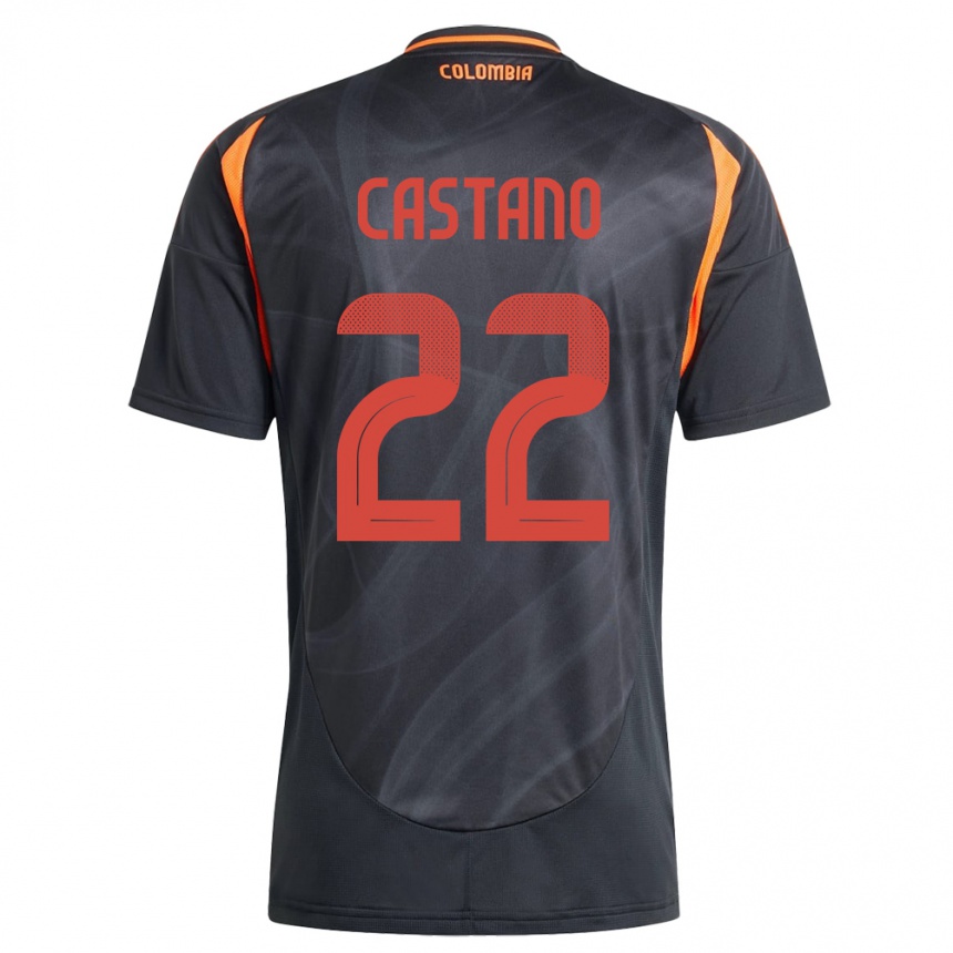 Kids Football Colombia Stefany Castaño #22 Black Away Jersey 24-26 T-Shirt