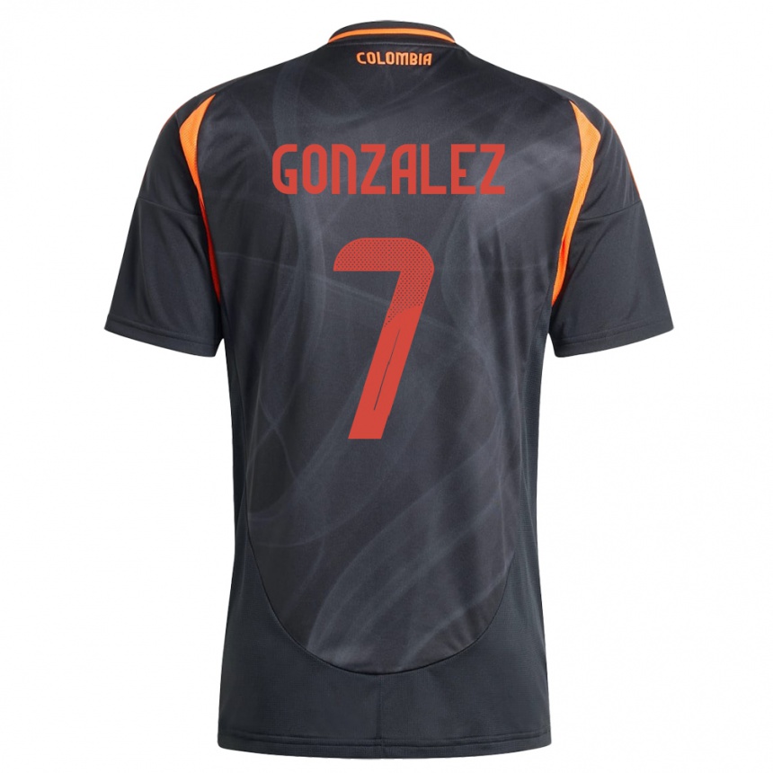 Kids Football Colombia Celis González #7 Black Away Jersey 24-26 T-Shirt