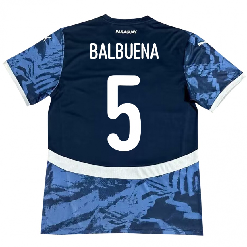 Kids Football Paraguay Fabián Balbuena #5 Blue Away Jersey 24-26 T-Shirt