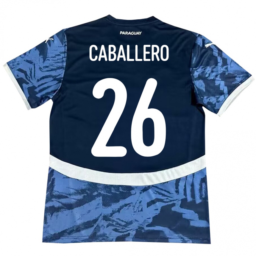 Kids Football Paraguay Hernesto Caballero #26 Blue Away Jersey 24-26 T-Shirt