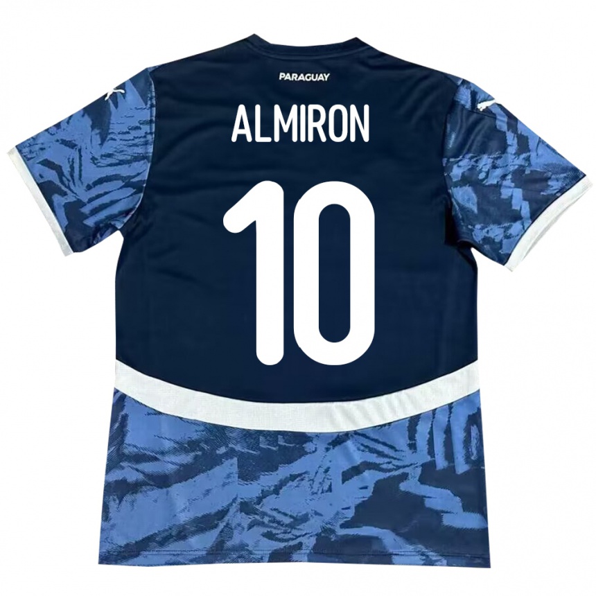 Kids Football Paraguay Miguel Almirón #10 Blue Away Jersey 24-26 T-Shirt