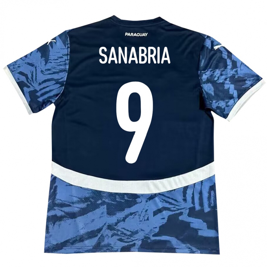 Kids Football Paraguay Antonio Sanabria #9 Blue Away Jersey 24-26 T-Shirt