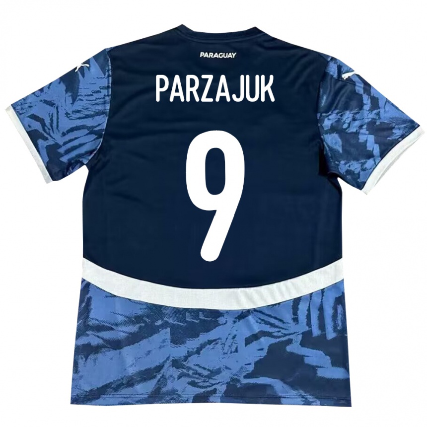 Kids Football Paraguay Kevin Parzajuk #9 Blue Away Jersey 24-26 T-Shirt