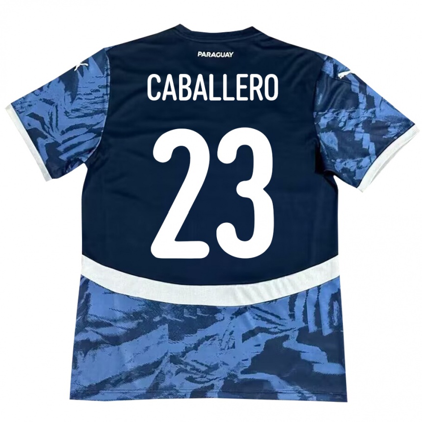 Kids Football Paraguay Tiago Caballero #23 Blue Away Jersey 24-26 T-Shirt