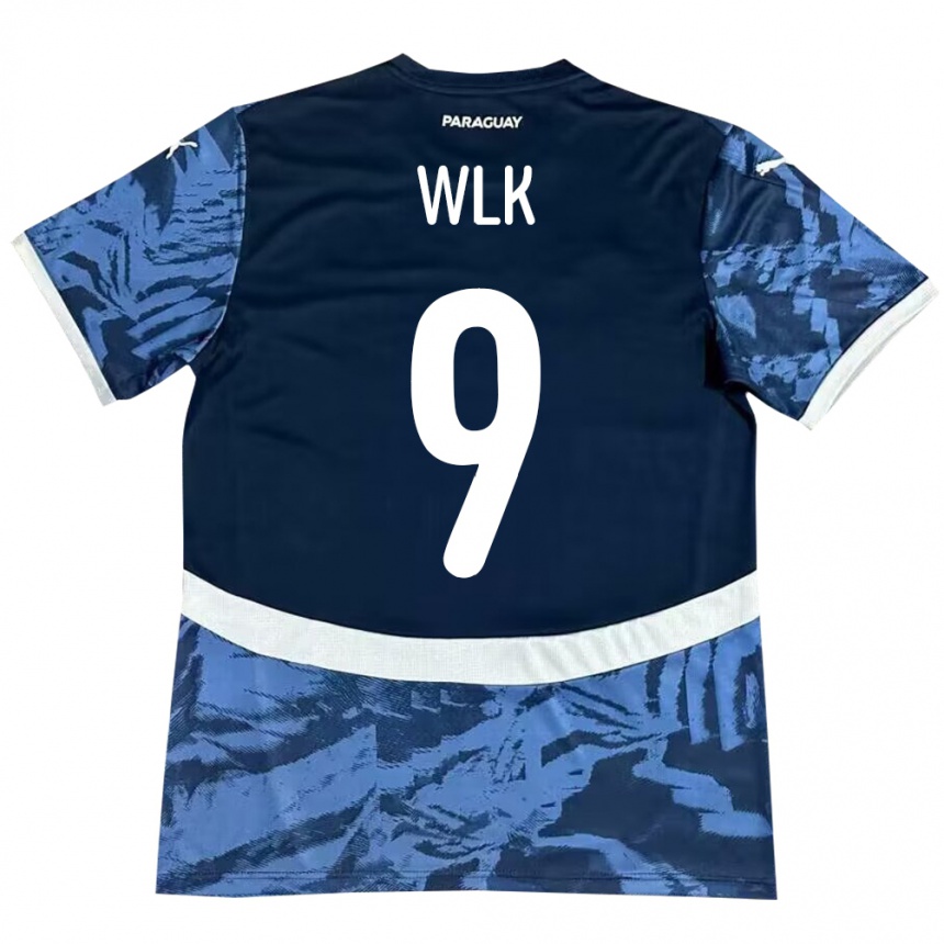 Kids Football Paraguay Allan Wlk #9 Blue Away Jersey 24-26 T-Shirt