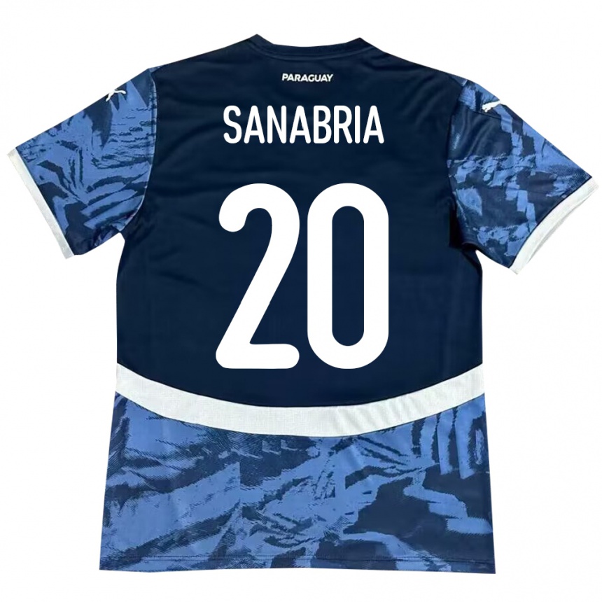 Kids Football Paraguay Tobías Sanabria #20 Blue Away Jersey 24-26 T-Shirt