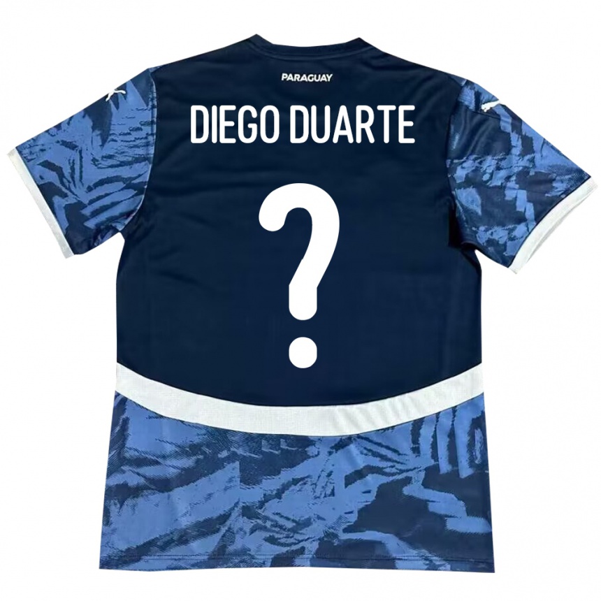 Kids Football Paraguay Diego Duarte #0 Blue Away Jersey 24-26 T-Shirt